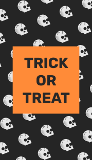 Trick or treat - Skull Tag 