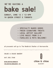 chloe & chloe - business flyer