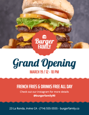 grand opening - burger family