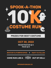 Spook-a-thon 10k - Event Poster
