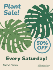 plant sale poster