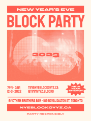 New Years Block Party - Event Poster