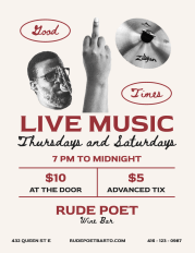 Rude Poet - event flyer