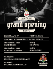 Doom Dealer Tattoo - Grand Opening Flyer