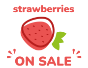 Strawberries on sale