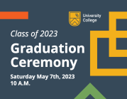 University College - Graduation yard sign
