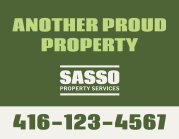 Sasso - yard sign