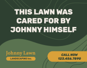 johnny lawn - cared for by johnny himself