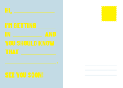 Fill in the blanks - Post card