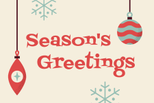 Season's greetings - rectangle sticker