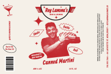 rey lanona - canned martini label