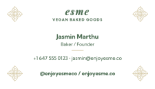 esme - business card side b