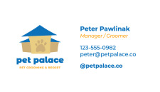 pet palace - business card side b