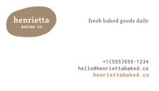 henrietta - business card side b
