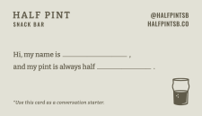 half pint - business card side b