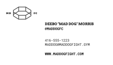 mad dog business card - back