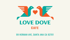 Love Dove Cafe - business card side a