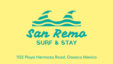 San Remo Surf Resort - Business card side A