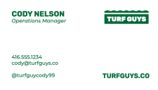 turf guys - business card side b
