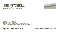 earthscape - business card side b