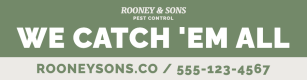 Rooney & Sons pest control - bumper sticker