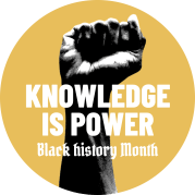 Knowledge / Power - Black history month sticker