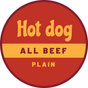 Hot dog label