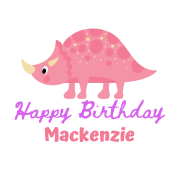 Pink dinosaur - birthday