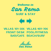 San Remo Surf Resort - Wall graphic / Wayfinding