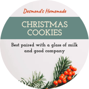 Christmas cookies - Circle label