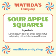 Matildas - rounded corner label