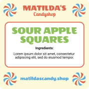 Matildas - rounded corner label