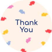 Thank you - Color scribbles circle sticker
