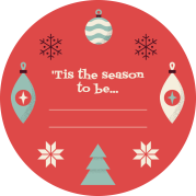 Season's greetings - Circle label