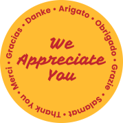 We Appreciate You - Circle sticker