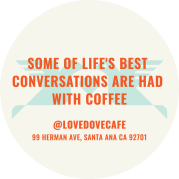 Love Dove Cafe - circle sticker 3