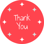 Thank you stars - Circle sticker