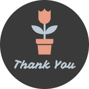 Thank You Plant - Circle sticker