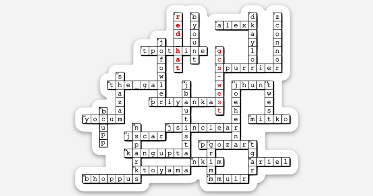 GCS WEST CROSSWORD 2023 by OSSEM Die cut stickers Sticker Mule GCS WEST CROSSWORD 2023 by OSSEM Die cut stickers Sticker Mule