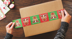 Holiday packaging tape 
