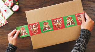 Holiday packaging tape