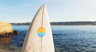 Surfbrett Sticker 