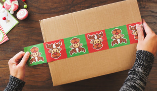 Holiday packaging tape