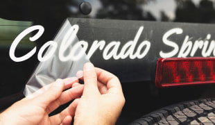 Vinyl lettering