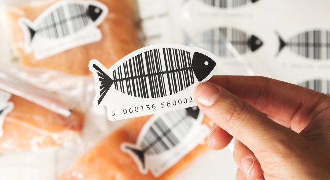 Custom-designed barcode labels