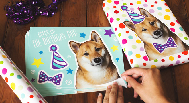 Sheet of birthday stickers