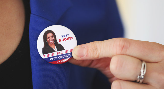 Political campaign button local city council