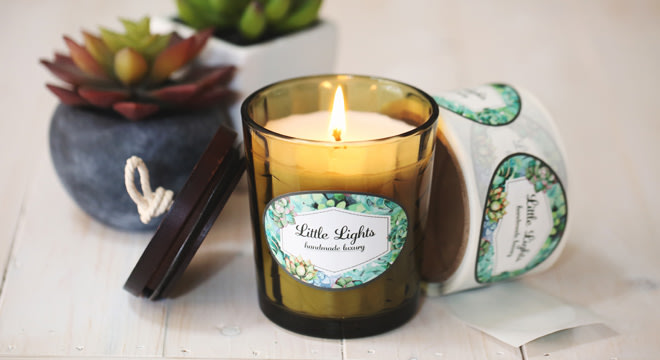 Candle Tin Label Template: Printable Custom Candle Label maker