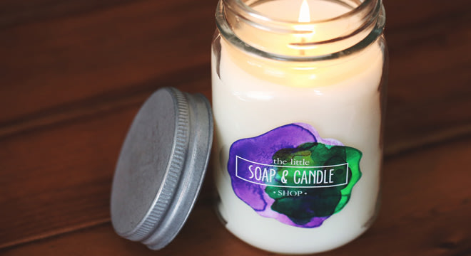 Custom candle labels for mason jar candle