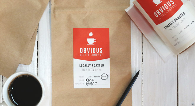 Coffee labels for brown kraft bag